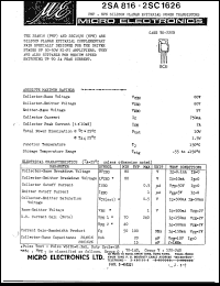 Click here to download 2SC1626 Datasheet