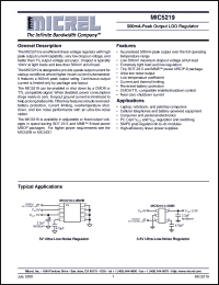 Click here to download MIC5219-5.0BMM Datasheet