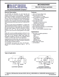 Click here to download MIC94060BC6 Datasheet