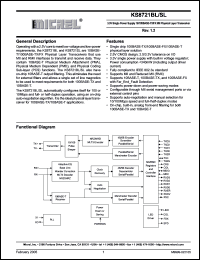 Click here to download KS8721SLI Datasheet