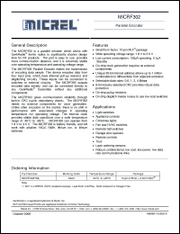 Click here to download MICRF302 Datasheet