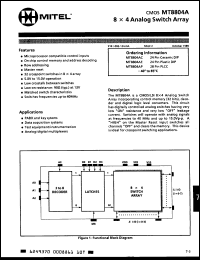Click here to download MT8804AD Datasheet