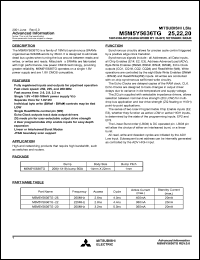 Click here to download M5M5Y5636TG-25 Datasheet