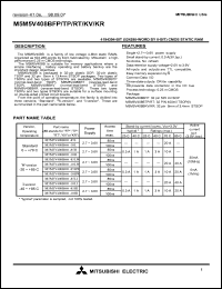 Click here to download M5M5V408BKV-85LW Datasheet