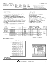 Click here to download M5M5W816WG-10L Datasheet