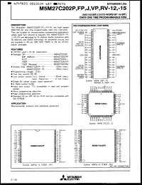 Click here to download M5M27C202J-12 Datasheet