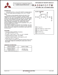 Click here to download RA30H1317M-E01 Datasheet