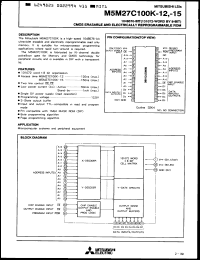 Click here to download M5M27C100K12 Datasheet