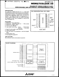 Click here to download M5M27C512AK10 Datasheet