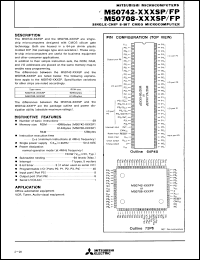 Click here to download M50708XXXSP Datasheet