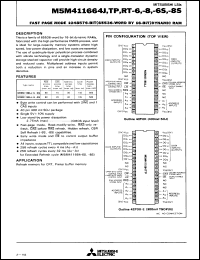 Click here to download M5M411664J6 Datasheet