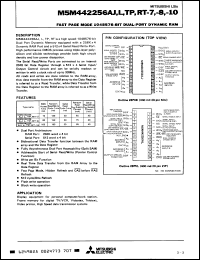 Click here to download M5M442256AJ10 Datasheet