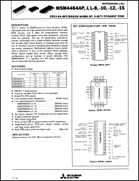 Click here to download M5M4464AL10 Datasheet