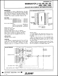 Click here to download M5M5257DJ25V Datasheet