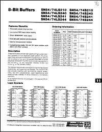 Click here to download SN54LS240WC Datasheet