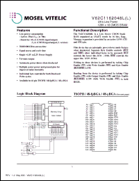 Click here to download V62C1162048LL-85B Datasheet