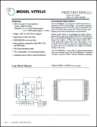 Click here to download V62C1801024L-70B Datasheet