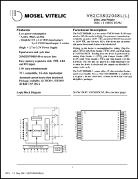 Click here to download V62C3802048L-55B Datasheet