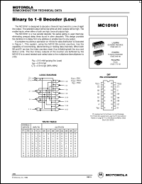 Click here to download MC10161P Datasheet