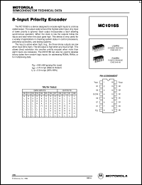 Click here to download MC10165L Datasheet