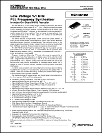 Click here to download MC145192F Datasheet