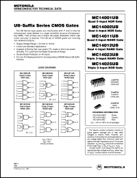 Click here to download MC14001UBCL Datasheet