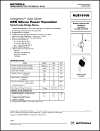 Click here to download MJE16106 Datasheet