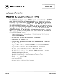 Click here to download MC68185 Datasheet