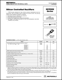 Click here to download MCR506 Datasheet