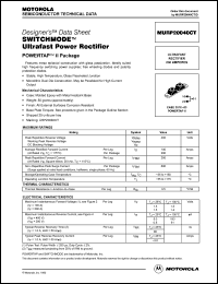 Click here to download MURP20040 Datasheet