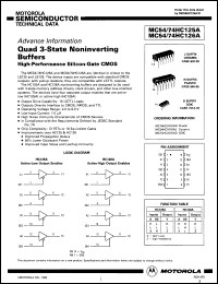 Click here to download MC74HC125ADR2 Datasheet