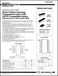 Click here to download MC74HCT533ND Datasheet