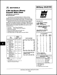 Click here to download 54LS193M/B2CJC Datasheet