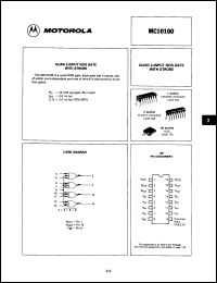 Click here to download MC10100LDS Datasheet