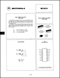 Click here to download MC10210PS Datasheet