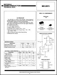 Click here to download MC12073P Datasheet