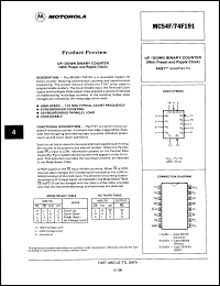 Click here to download MC74F191NS Datasheet