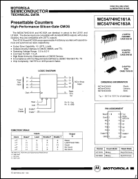 Click here to download MC74HC161DR2 Datasheet