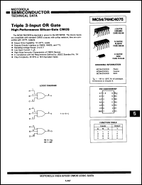 Click here to download MC74HC4075JS Datasheet