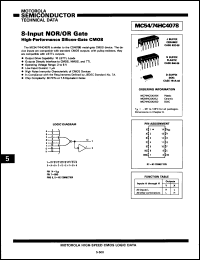 Click here to download MC74HC4078J Datasheet