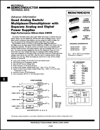 Click here to download MC54HC4316J Datasheet