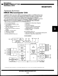 Click here to download MC68704P2CS Datasheet