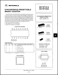 Click here to download MC74F161AJDS Datasheet