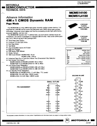 Click here to download MCM514100AZ70 Datasheet