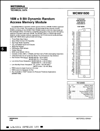 Click here to download MCM91600SG60 Datasheet