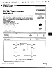 Click here to download MRFIC2001R2 Datasheet