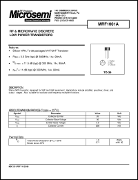 Click here to download MRF1001A Datasheet