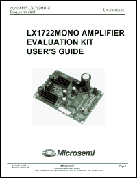 Click here to download LX1722MONOEVALKIT Datasheet