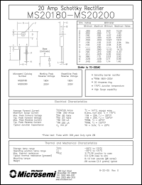 Click here to download MS20180 Datasheet