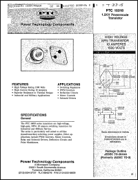 Click here to download PTC16018 Datasheet